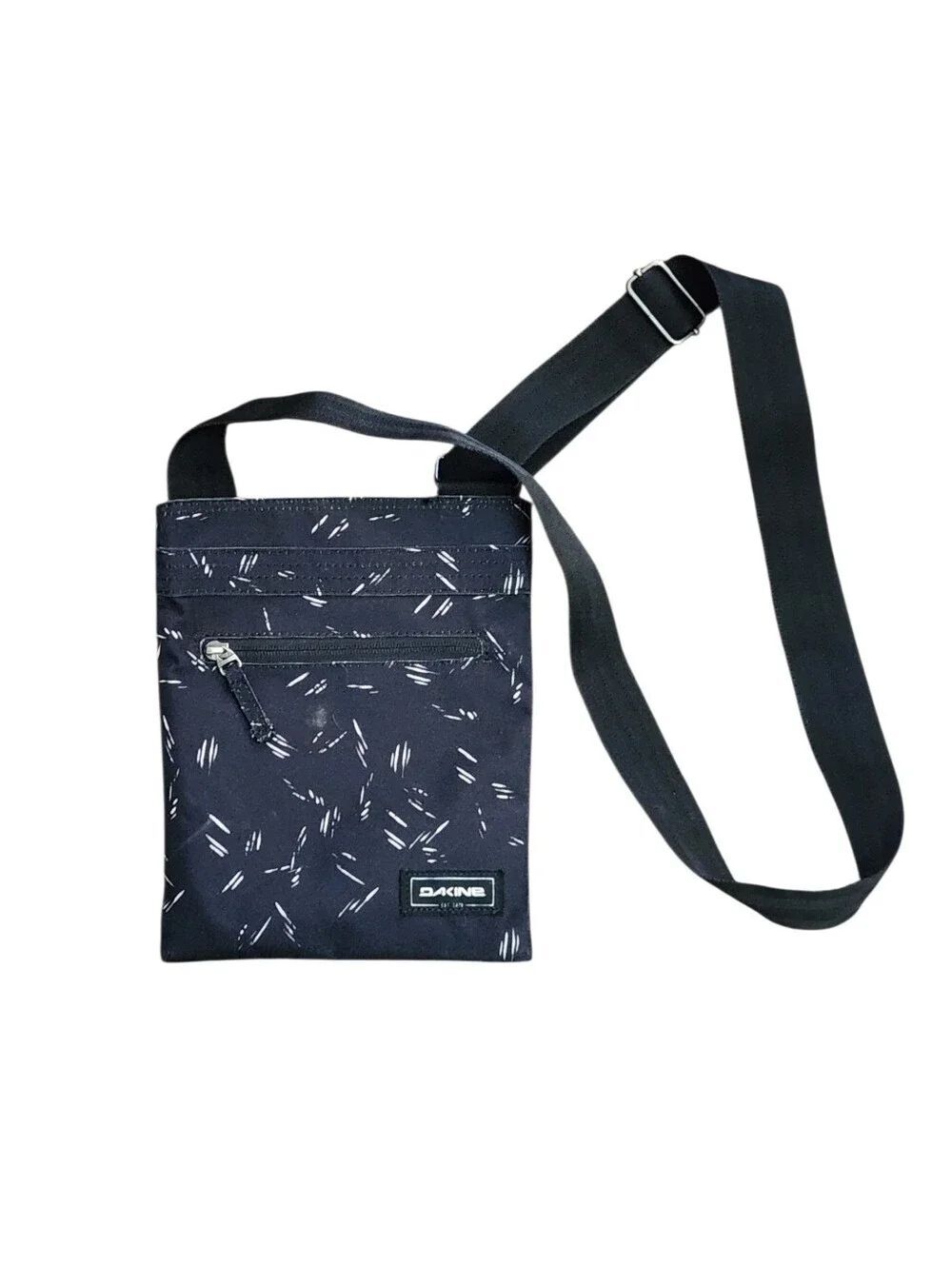 Dakine Jive Crossbody Purse Bag Black w/ White Lines Travel Simple Shoulder
